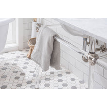 Load image into Gallery viewer, Water Creation Empire 72 Inch Wide Double Wash Stand, P-Trap, Counter Top with Basin, F2-0012 Faucet and Mirror included in Polished Nickel (PVD) Finish- Water Creation