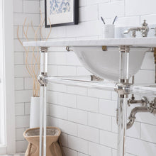 Load image into Gallery viewer, Water Creation Empire 72 Inch Wide Double Wash Stand, P-Trap, Counter Top with Basin, F2-0013 Faucet and Mirror included in Polished Nickel (PVD) Finish- Water Creation