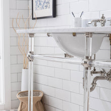 Load image into Gallery viewer, Water Creation Empire 72 Inch Wide Double Wash Stand, P-Trap, Counter Top with Basin, and F2-0013 Faucet included in Polished Nickel (PVD) Finish- Water Creation