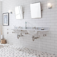 Load image into Gallery viewer, Water Creation Empire 72 Inch Wide Double Wash Stand, P-Trap, Counter Top with Basin, F2-0013 Faucet and Mirror included in Polished Nickel (PVD) Finish- Water Creation