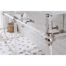 Load image into Gallery viewer, Water Creation Empire 72 Inch Wide Double Wash Stand, P-Trap, Counter Top with Basin, F2-0013 Faucet and Mirror included in Polished Nickel (PVD) Finish- Water Creation