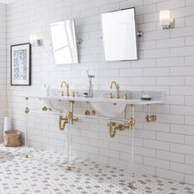 Load image into Gallery viewer, Water Creation Empire 72 Inch Wide Double Wash Stand and P-Trap included in Satin Gold Finish- Water Creation