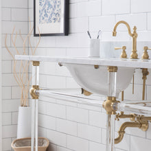 Load image into Gallery viewer, Water Creation Empire 72 Inch Wide Double Wash Stand Only in Satin Gold Finish- Water Creation