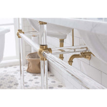 Load image into Gallery viewer, Water Creation Empire 72 Inch Wide Double Wash Stand, P-Trap, Counter Top with Basin, and F2-0012 Faucet included in Satin Gold Finish- Water Creation