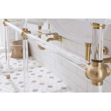 Load image into Gallery viewer, Water Creation Empire 72 Inch Wide Double Wash Stand, P-Trap, Counter Top with Basin, and F2-0013 Faucet included in Satin Gold Finish- Water Creation
