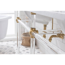 Load image into Gallery viewer, Water Creation Empire 72 Inch Wide Double Wash Stand, P-Trap, Counter Top with Basin, F2-0013 Faucet and Mirror included in Satin Gold Finish- Water Creation