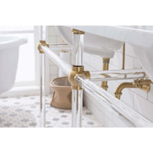 Load image into Gallery viewer, Water Creation Empire 72 Inch Wide Double Wash Stand, P-Trap, Counter Top with Basin, and F2-0013 Faucet included in Satin Gold Finish- Water Creation