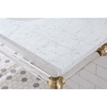 Load image into Gallery viewer, Water Creation Empire 72 Inch Wide Double Wash Stand, P-Trap, Counter Top with Basin, and F2-0013 Faucet included in Satin Gold Finish- Water Creation