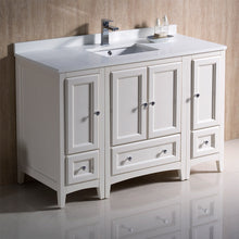 Load image into Gallery viewer, Fresca Oxford 48&quot; Antique White Traditional Bathroom Cabinets w/ Top &amp; Sink- Fresca