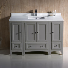 Load image into Gallery viewer, Fresca Oxford 48&quot; Gray Traditional Bathroom Cabinets w/ Top &amp; Sink- Fresca