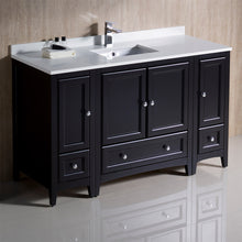 Load image into Gallery viewer, Fresca Oxford 54&quot; Espresso Traditional Bathroom Cabinets w/ Top &amp; Sink- Fresca