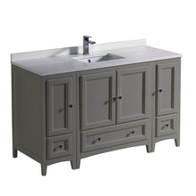 Load image into Gallery viewer, Fresca Oxford 54&quot; Gray Traditional Bathroom Cabinets w/ Top &amp; Sink- Fresca