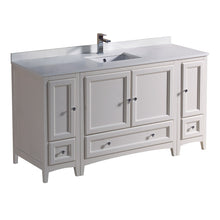 Load image into Gallery viewer, Fresca Oxford 60&quot; Antique White Traditional Bathroom Cabinets w/ Top &amp; Sink- Fresca
