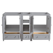 Load image into Gallery viewer, Fresca Oxford 60&quot; Gray Traditional Double Sink Bathroom Cabinets- Fresca