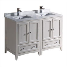 Load image into Gallery viewer, Fresca Oxford 48&quot; Antique White Traditional Double Sink Bathroom Cabinets w/ Top &amp; Sinks- Fresca