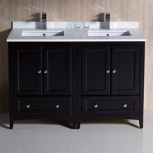 Load image into Gallery viewer, Fresca Oxford 48&quot; Espresso Traditional Double Sink Bathroom Cabinets w/ Top &amp; Sinks- Fresca