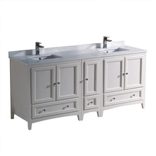Load image into Gallery viewer, Fresca Oxford 72&quot; Antique White Traditional Double Sink Bathroom Cabinets w/ Top &amp; Sinks- Fresca