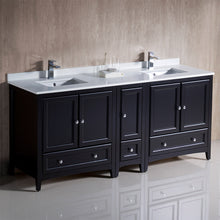 Load image into Gallery viewer, Fresca Oxford 72&quot; Espresso Traditional Double Sink Bathroom Cabinets w/ Top &amp; Sinks- Fresca
