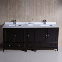 Load image into Gallery viewer, Fresca Oxford 72&quot; Espresso Traditional Double Sink Bathroom Cabinets w/ Top &amp; Sinks- Fresca