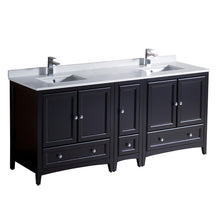 Load image into Gallery viewer, Fresca Oxford 72&quot; Espresso Traditional Double Sink Bathroom Cabinets w/ Top &amp; Sinks- Fresca