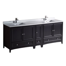 Load image into Gallery viewer, Fresca Oxford 84&quot; Espresso Traditional Double Sink Bathroom Cabinets w/ Top &amp; Sinks- Fresca