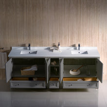 Load image into Gallery viewer, Fresca Oxford 84&quot; Gray Traditional Double Sink Bathroom Cabinets w/ Top &amp; Sinks- Fresca