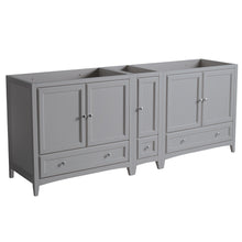 Load image into Gallery viewer, Fresca Oxford 83&quot; Gray Traditional Double Sink Bathroom Cabinets- Fresca