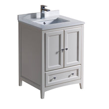 Load image into Gallery viewer, Fresca Oxford 24&quot; Antique White Traditional Bathroom Cabinet w/ Top &amp; Sinks- Fresca