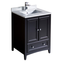 Load image into Gallery viewer, Fresca Oxford 24&quot; Espresso Traditional Bathroom Cabinet w/ Top &amp; Sink- Fresca