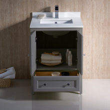 Load image into Gallery viewer, Fresca Oxford 24&quot; Gray Traditional Bathroom Cabinet w/ Top &amp; Sinks- Fresca