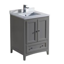 Load image into Gallery viewer, Fresca Oxford 24&quot; Gray Traditional Bathroom Cabinet w/ Top &amp; Sinks- Fresca