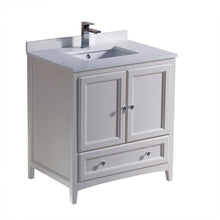 Load image into Gallery viewer, Fresca Oxford 30&quot; Antique White Traditional Bathroom Cabinet w/ Top &amp; Sink- Fresca