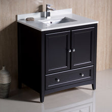 Load image into Gallery viewer, Fresca Oxford 30&quot; Espresso Traditional Bathroom Cabinet w/ Top &amp; Sink- Fresca