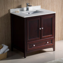 Load image into Gallery viewer, Fresca Oxford 30&quot; Mahogany Traditional Bathroom Cabinet w/ Top &amp; Sink- Fresca