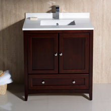 Load image into Gallery viewer, Fresca Oxford 30&quot; Mahogany Traditional Bathroom Cabinet w/ Top &amp; Sink- Fresca