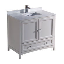 Load image into Gallery viewer, Fresca Oxford 36&quot; Antique White Traditional Bathroom Cabinet w/ Top &amp; Sink- Fresca