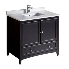 Load image into Gallery viewer, Fresca Oxford 36&quot; Espresso Traditional Bathroom Cabinet w/ Top &amp; Sink- Fresca