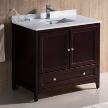 Load image into Gallery viewer, Fresca Oxford 36&quot; Mahogany Traditional Bathroom Cabinet w/ Top &amp; Sink- Fresca