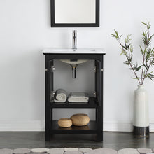 Load image into Gallery viewer, Fresca Manchester 24&quot; Black Traditional Bathroom Vanity- Fresca