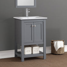 Load image into Gallery viewer, Fresca Manchester 24&quot; Gray Traditional Bathroom Vanity- Fresca