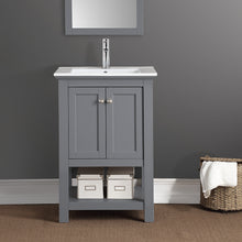 Load image into Gallery viewer, Fresca Manchester 24&quot; Gray Traditional Bathroom Vanity- Fresca