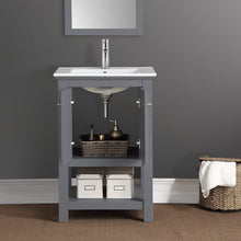 Load image into Gallery viewer, Fresca Manchester 24&quot; Gray Traditional Bathroom Vanity- Fresca