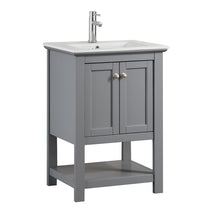 Load image into Gallery viewer, Fresca Manchester 24&quot; Gray Traditional Bathroom Vanity- Fresca