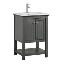 Load image into Gallery viewer, Fresca Manchester Regal 24&quot; Gray Wood Veneer Traditional Bathroom Vanity- Fresca