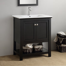 Load image into Gallery viewer, Fresca Manchester 30&quot; Black Traditional Bathroom Vanity- Fresca