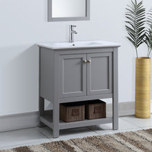 Load image into Gallery viewer, Fresca Manchester 30&quot; Gray Traditional Bathroom Vanity- Fresca
