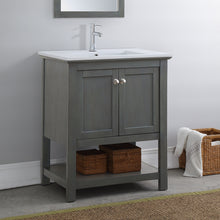 Load image into Gallery viewer, Fresca Manchester Regal 30&quot; Gray Wood Veneer Traditional Bathroom Vanity- Fresca