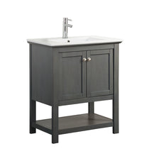 Load image into Gallery viewer, Fresca Manchester Regal 30&quot; Gray Wood Veneer Traditional Bathroom Vanity- Fresca
