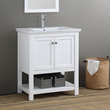 Load image into Gallery viewer, Fresca Manchester 30&quot; White Traditional Bathroom Vanity- Fresca