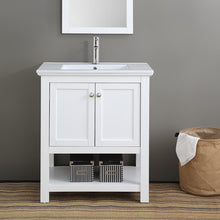 Load image into Gallery viewer, Fresca Manchester 30&quot; White Traditional Bathroom Vanity- Fresca